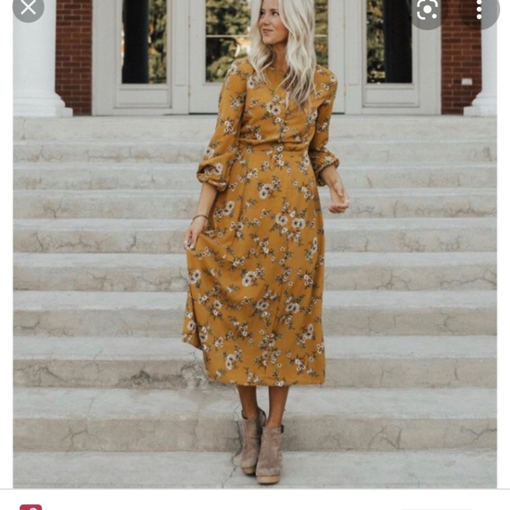 NWOT Promesa Mustard Dress